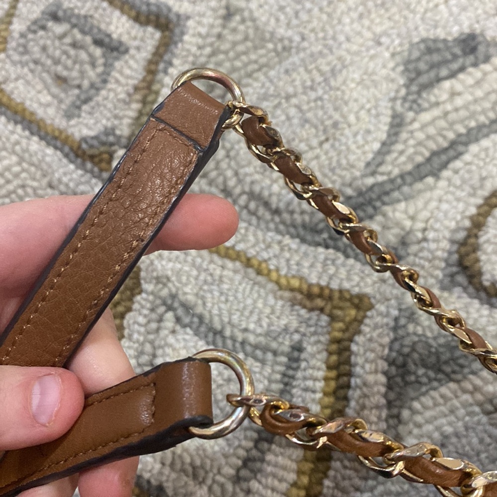 π Vince camuto tan dark rum leather medium shoulder bag π - Picture 14 of 17